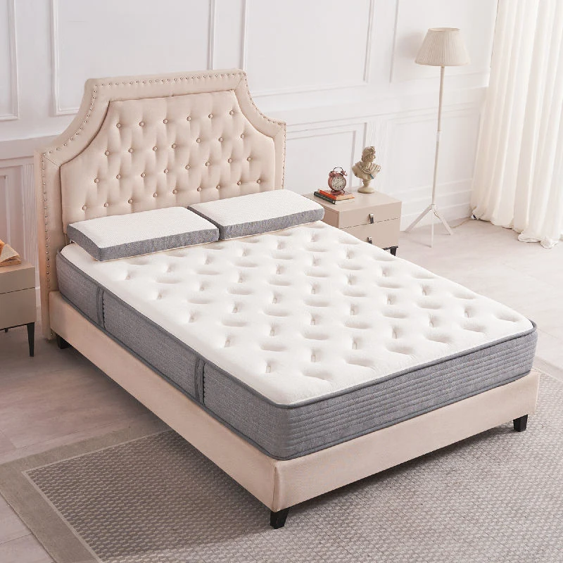 AIDI Factory wholesale 6-12Inch Double Queen King Size Natural Latex Gel Memory Foam Roll Up Pocket Spring Bed Mattress in a Box