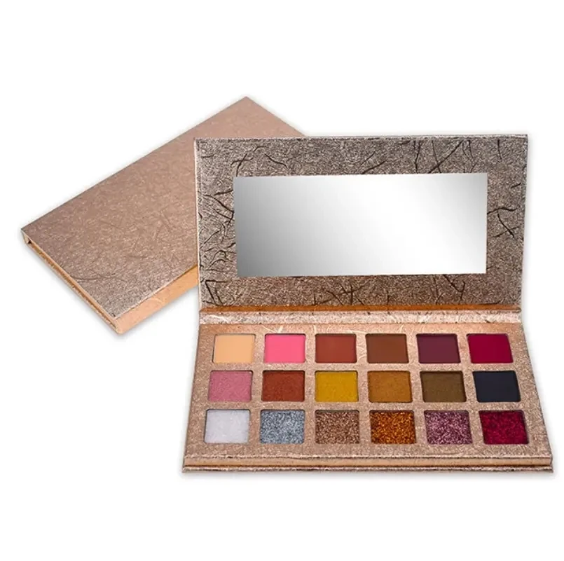 Private Label  High Pigment  Organic Vegan Rose Gold Packaging Shimmer Matte Eyeshadow Palette Makeup