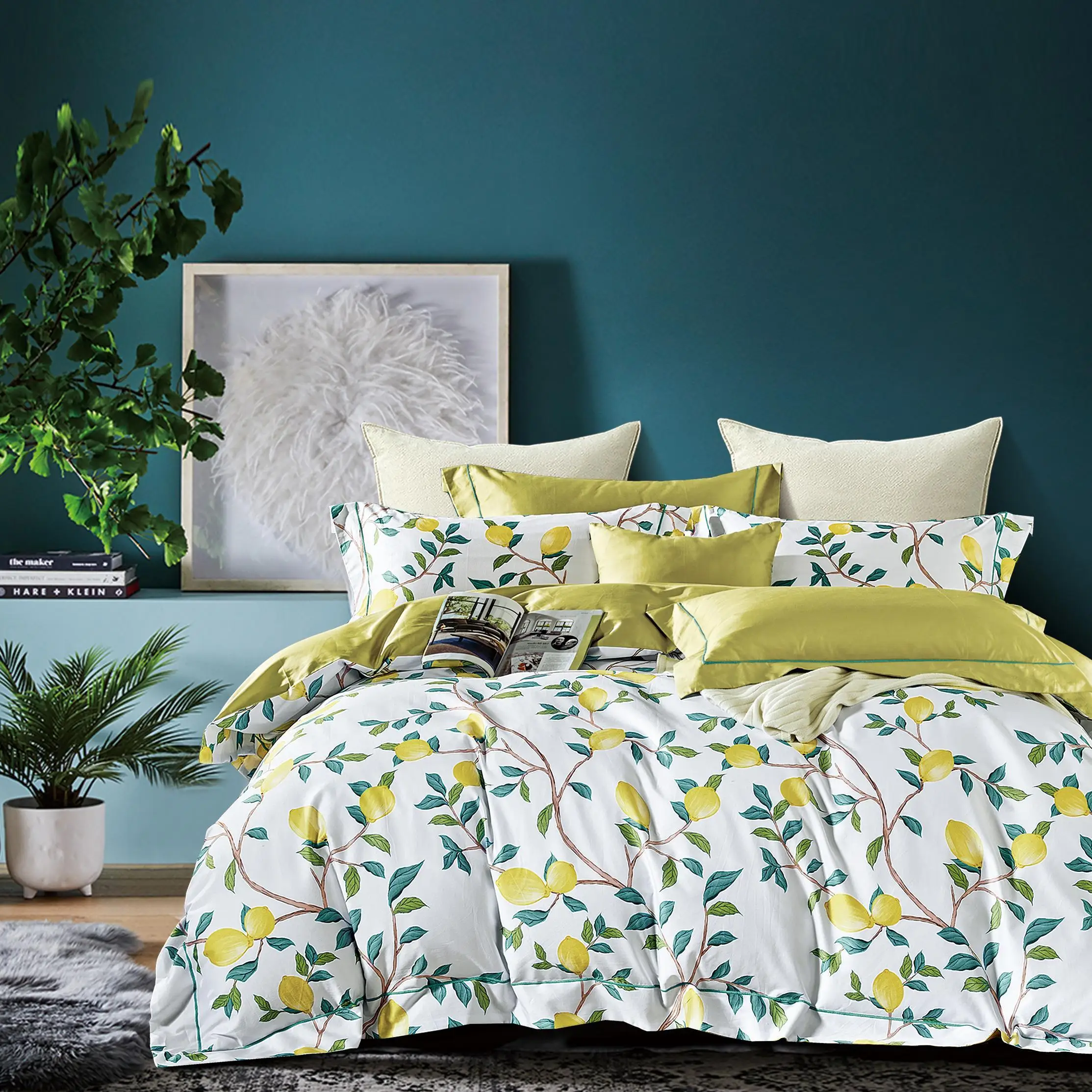 roll packing in stock low MOQ pure cotton satin fabric for bed linen