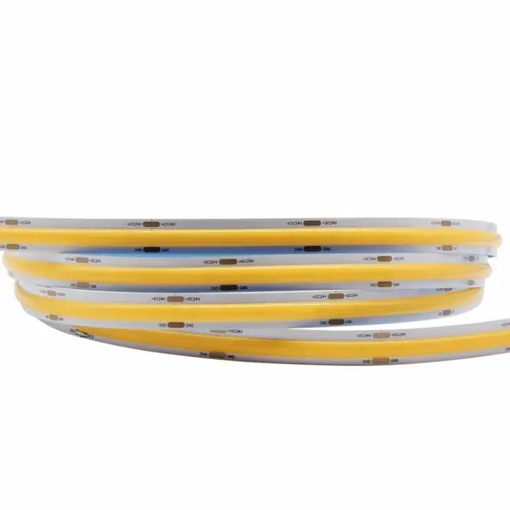 Гибкая светодиодная лента высокой плотности COB/FOB свет белый/натуральный белый/теплый белый/красный/зеленый/синий/желтый IP65 12 В постоянного тока 24