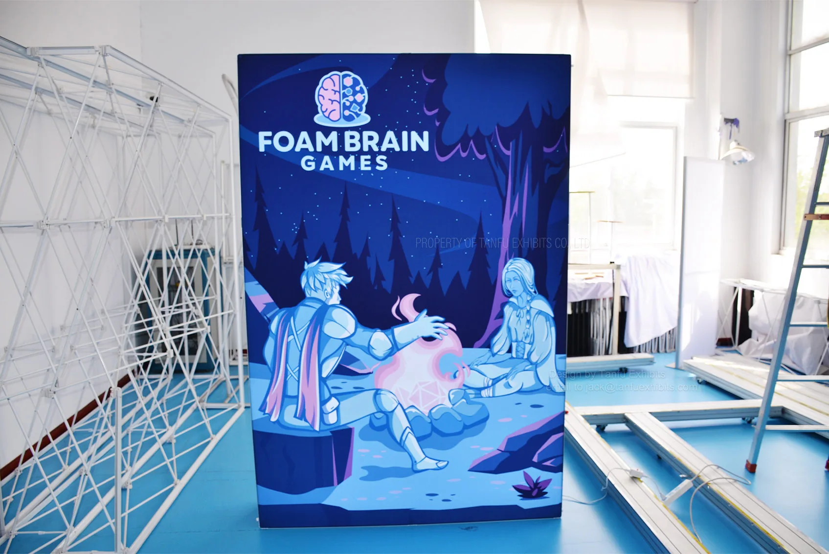 Customized Trade Show Backdrop Wall Pop up Backlit Light Box Backdrop