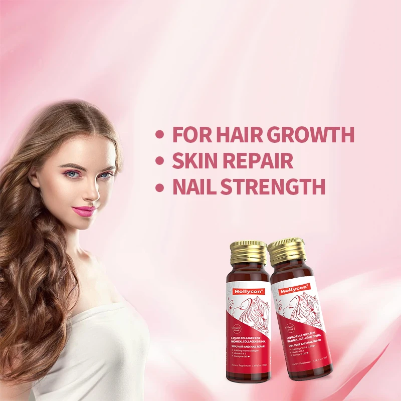 OEM Skin Whitening Brightening Beauty Liquid Collagen Drink With 10000mg Marine Collagen Peptides