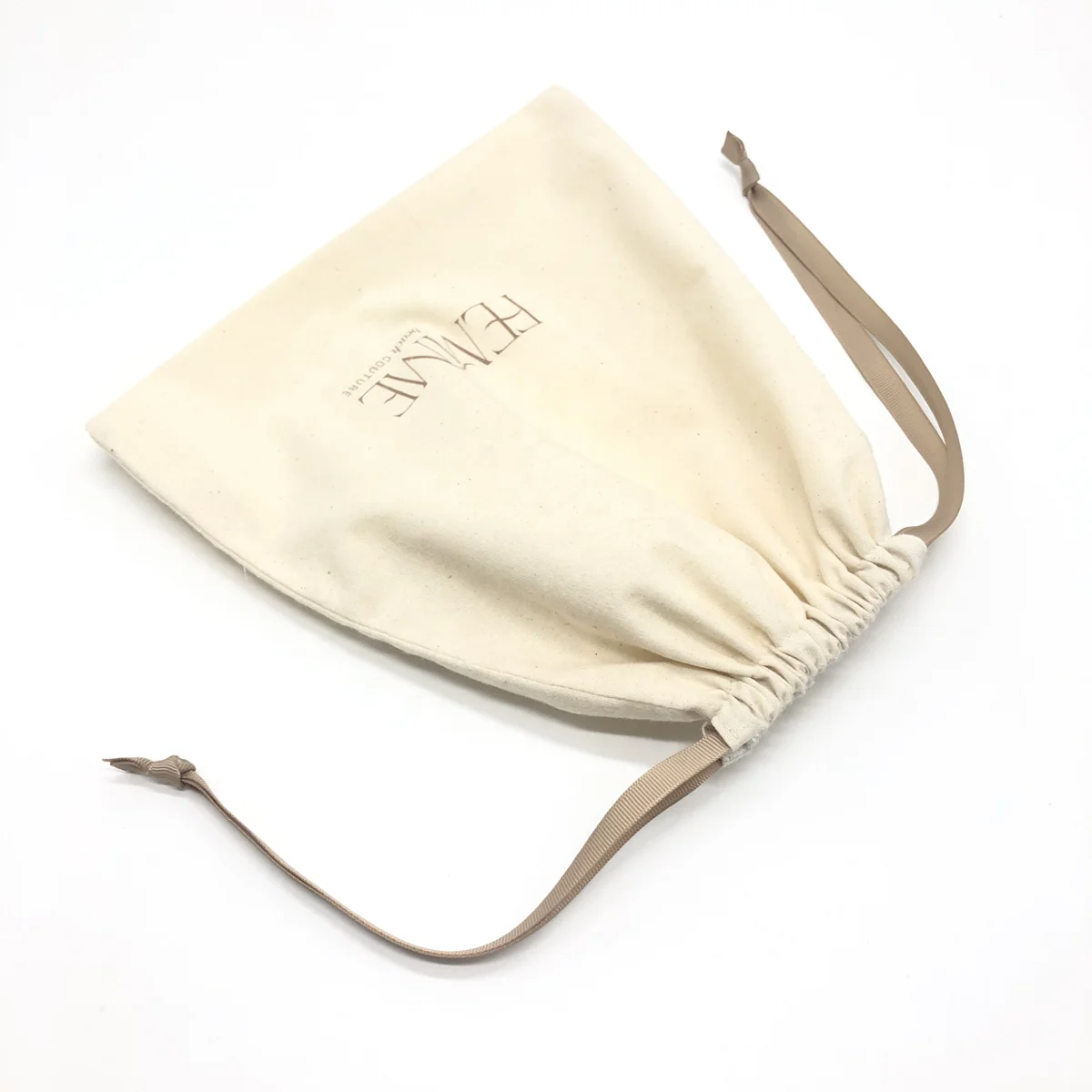 Natural Cotton Drawstring Dust Bag With Waterproof Cloth Swimsuit Underwear Clothes Shoe Packaging Cotton Dust Pouch
