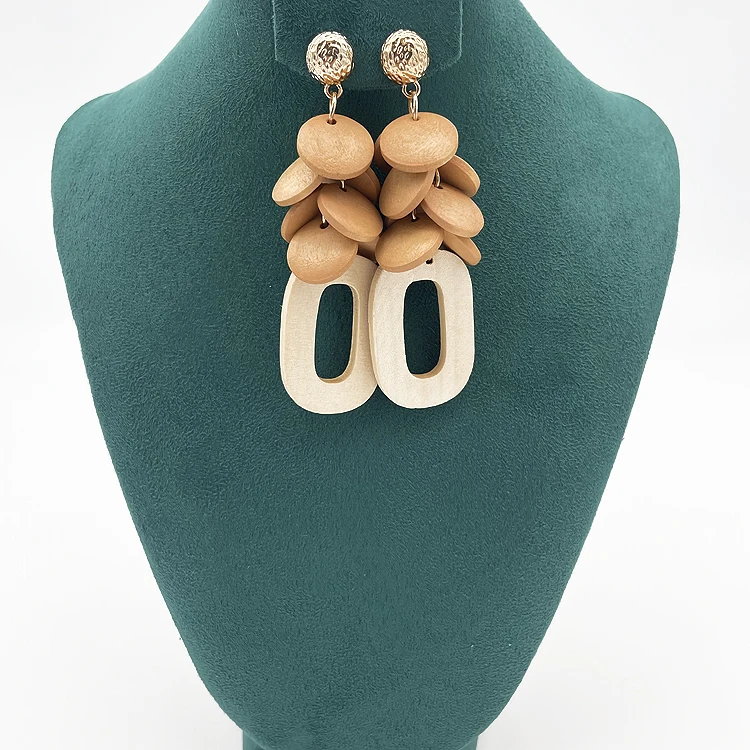 Индивидуальные Модные минималистичные деревянные серьги, качественные серьги для женщин
