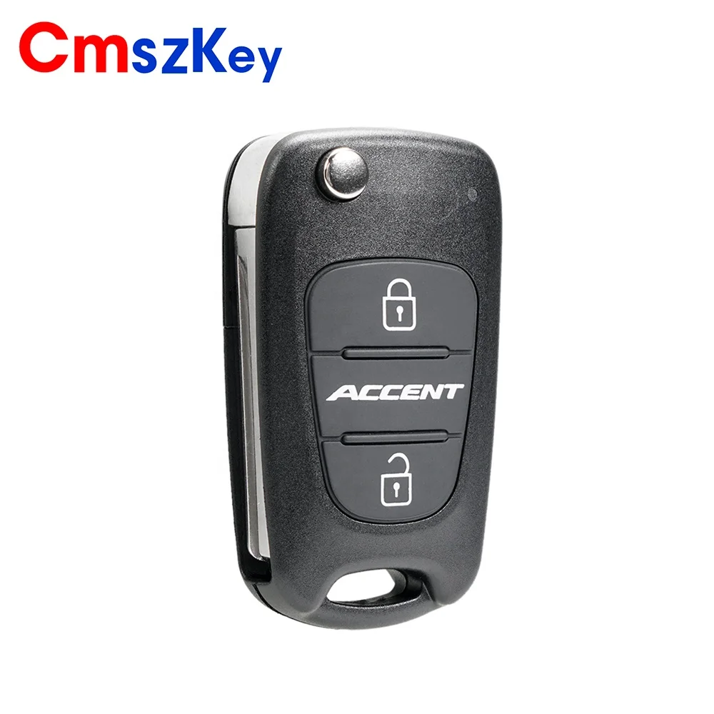 For Hyundai Solaris Accent Kia Picanto 3 Buttons Flip Remote Car Key Fob Shell Case