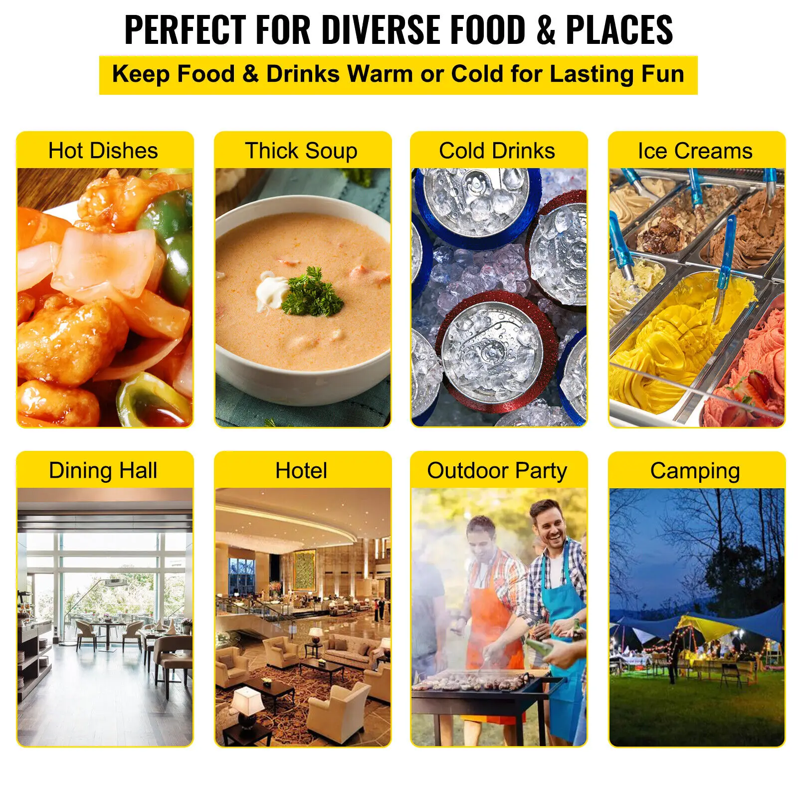 Catering Supplies Plastic PE Top Loading Insulated Food Container Thermal Carrier for GN Pan