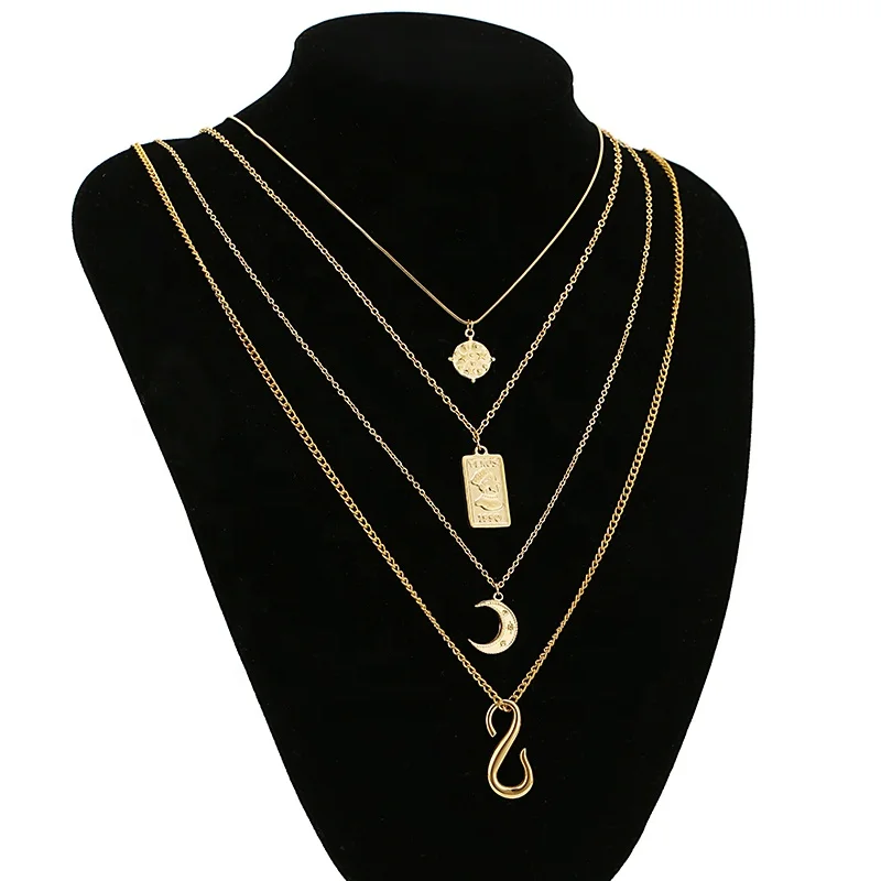 Stainless Steel Cross Pendants Sun Moon Stars Small Pendant Retro Necklace Bracelet Jewelry Accessories