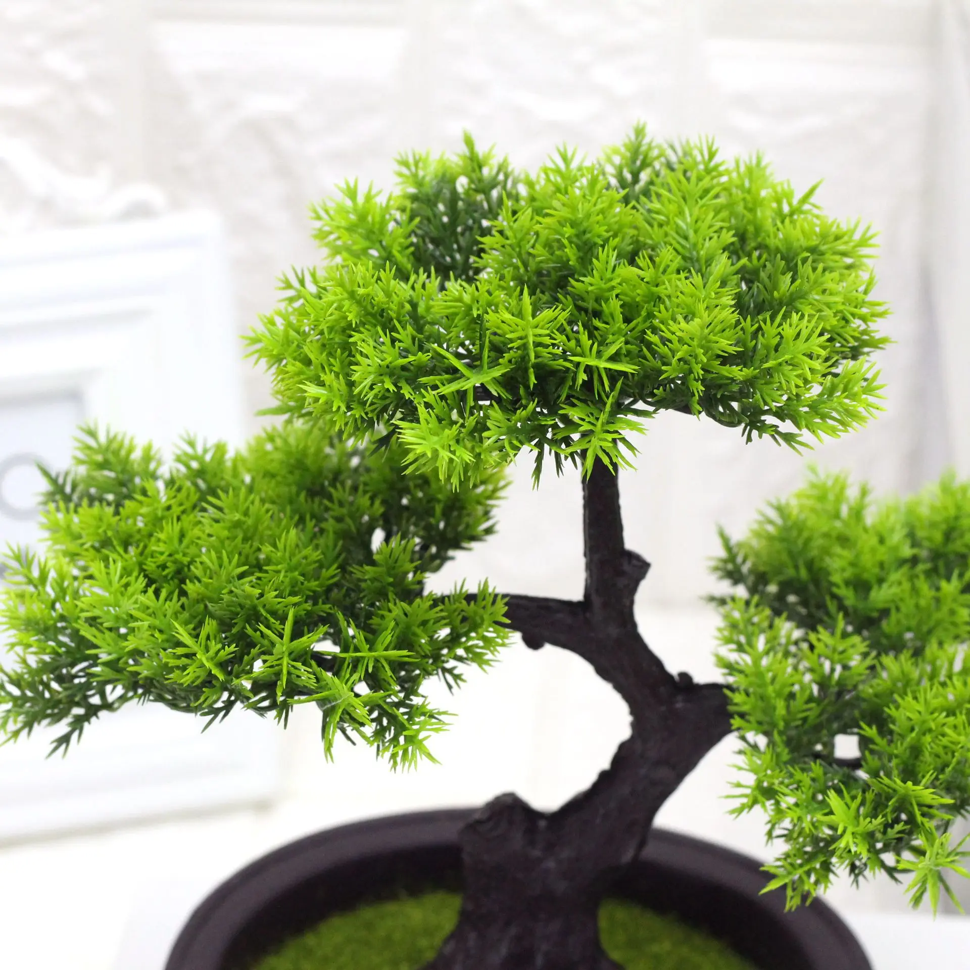 High quality simulation welcome pine bonsai plant flowers pots bonsai artificial plants for home decor