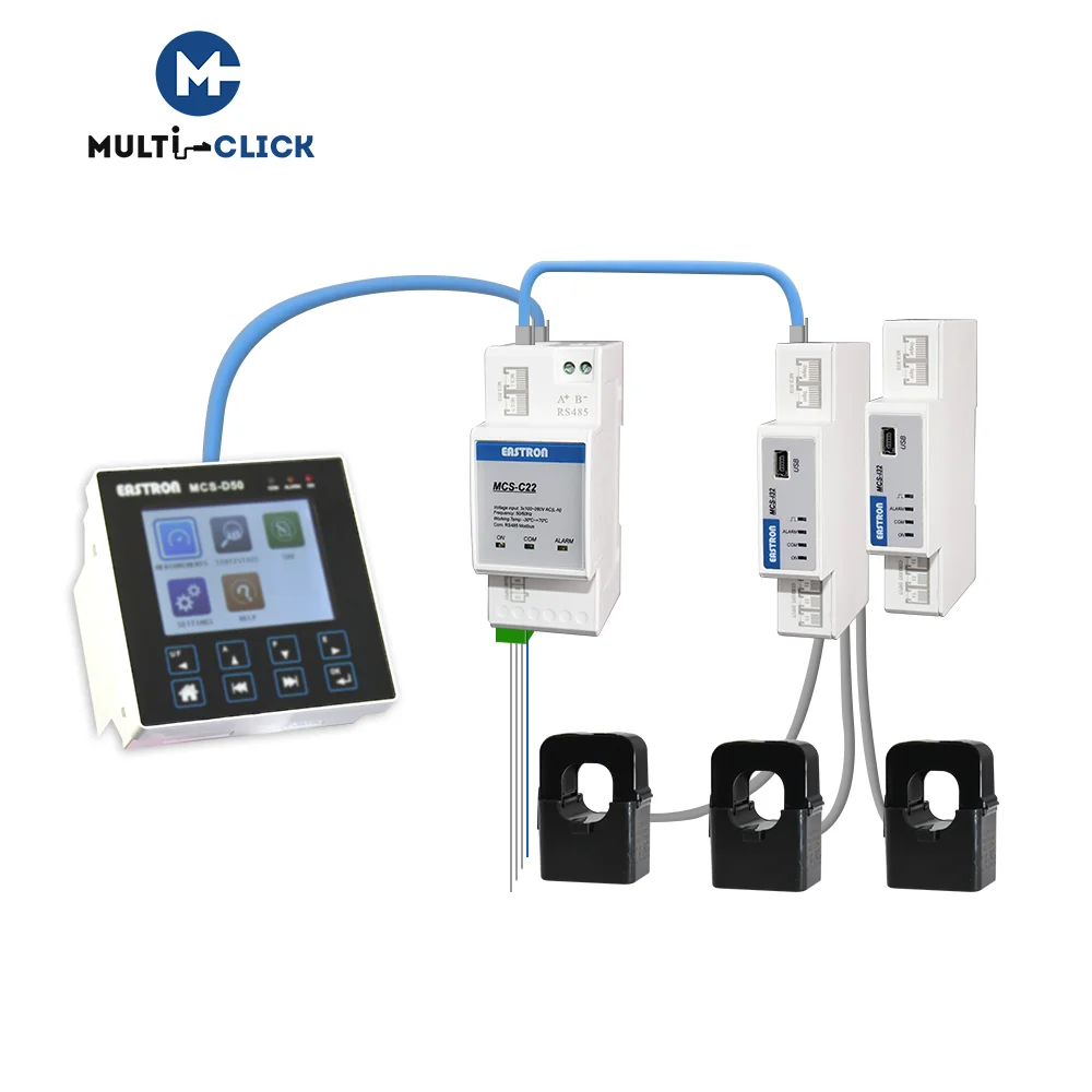 Eastron Multi Click Solution CE Approved  32 x 3 Phase / 96 x 1 Phase Simple & Error Free Connection Multi-circuits Energy Meter
