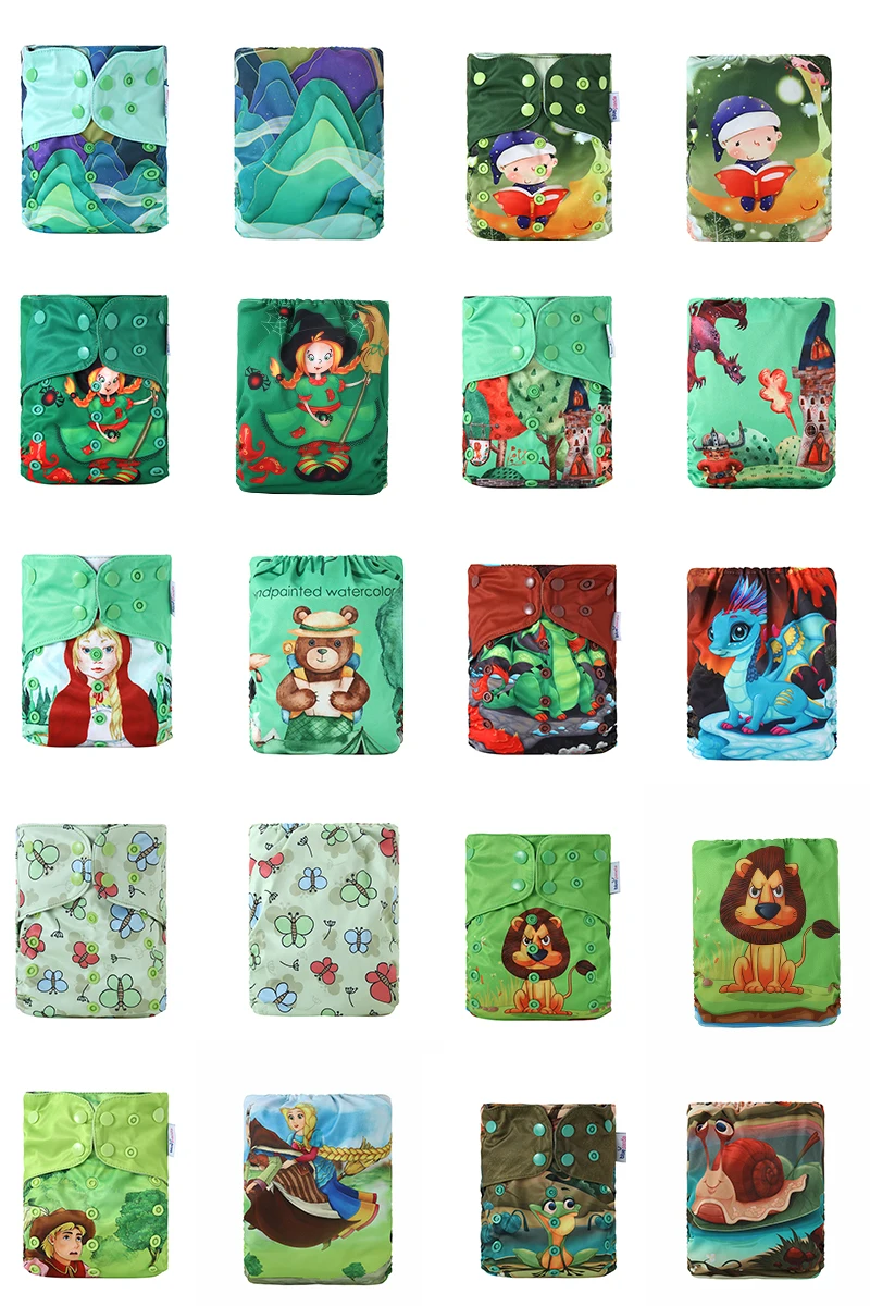 Wholesale customized organic bamboo pul coated baby cloth diaper baby reusable washable diaper cloth diapers