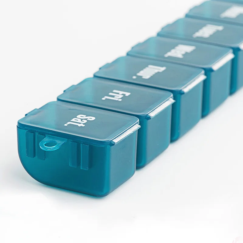 Wholesale Travel Weekly Pill Box Portable Plastic Compartment Pills Organizer Vitamin pill cases medicine box