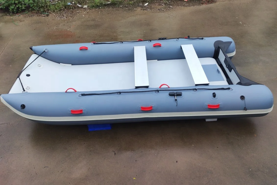 Inflatable boat with catamaran hull dinghy custom 12ft 15ft inflatable sport catamaran boat