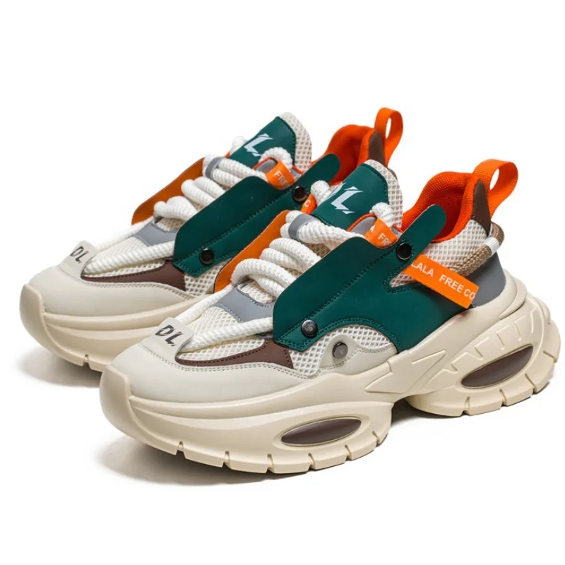 Dropshipping Custom Logo 2024 New Fall Running Shoes Men Outdoor Sports Fashionable Casual Walking Style Chunky Sneakers