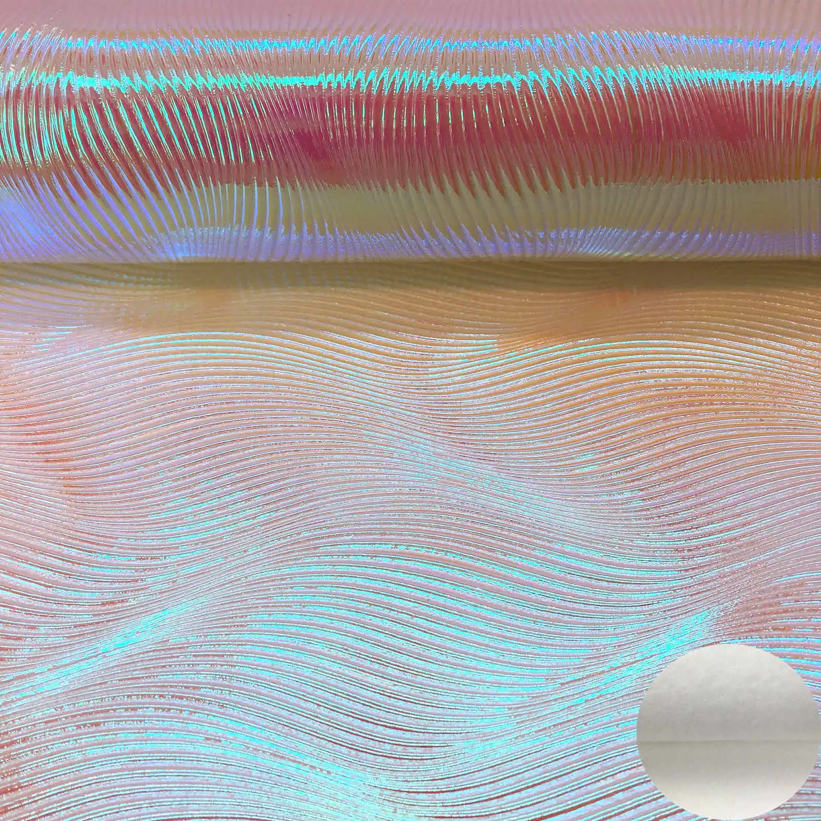 
Embossed WAVED Holographic PU Leather Fabric Metallic Iridescent Sheets Craft Faux Leather Sheets 