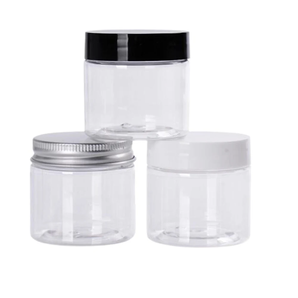 Wholesale Cheap 4oz 8oz Body Face Cream Cosmetic Packaging Pet Plastic Jar with Lids