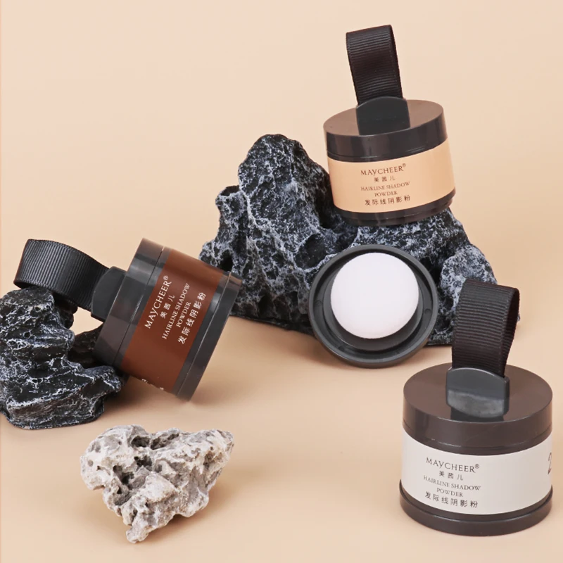 Maychher  Factory Price 4g Natural Organic Anti Hair Lose Concealer Hairline Powder With Puff