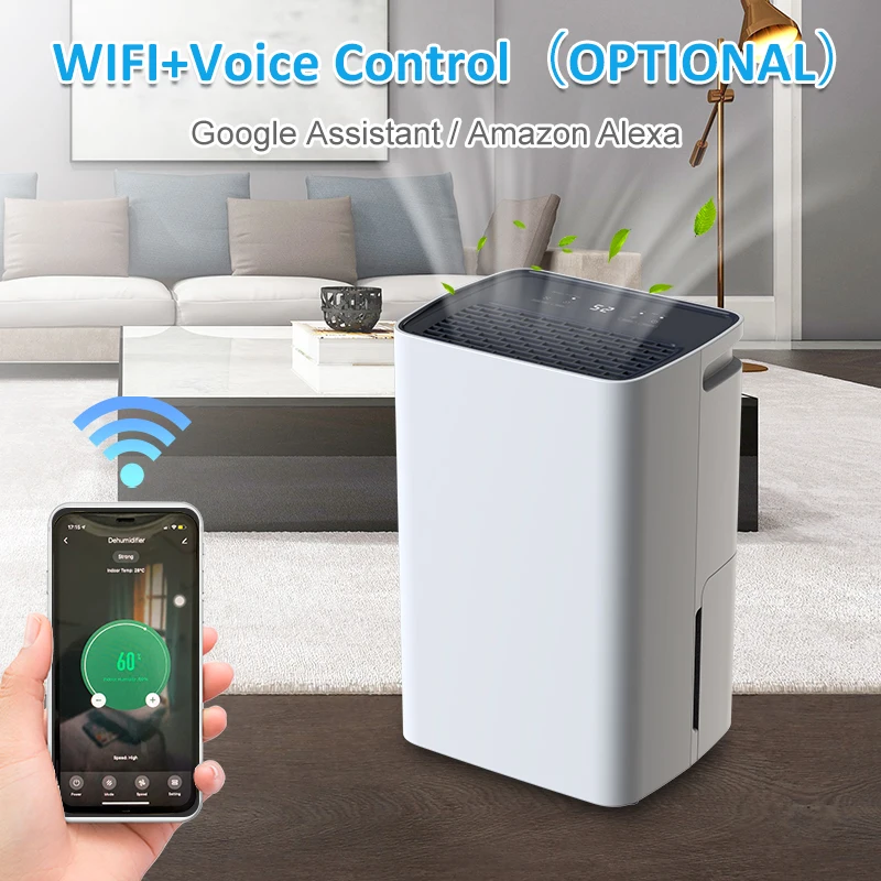 2023 hot sales GREENFLY JJPRO low noise smart WIFI air dehumidifiers 12L CE ROHS portable home dehumidifier