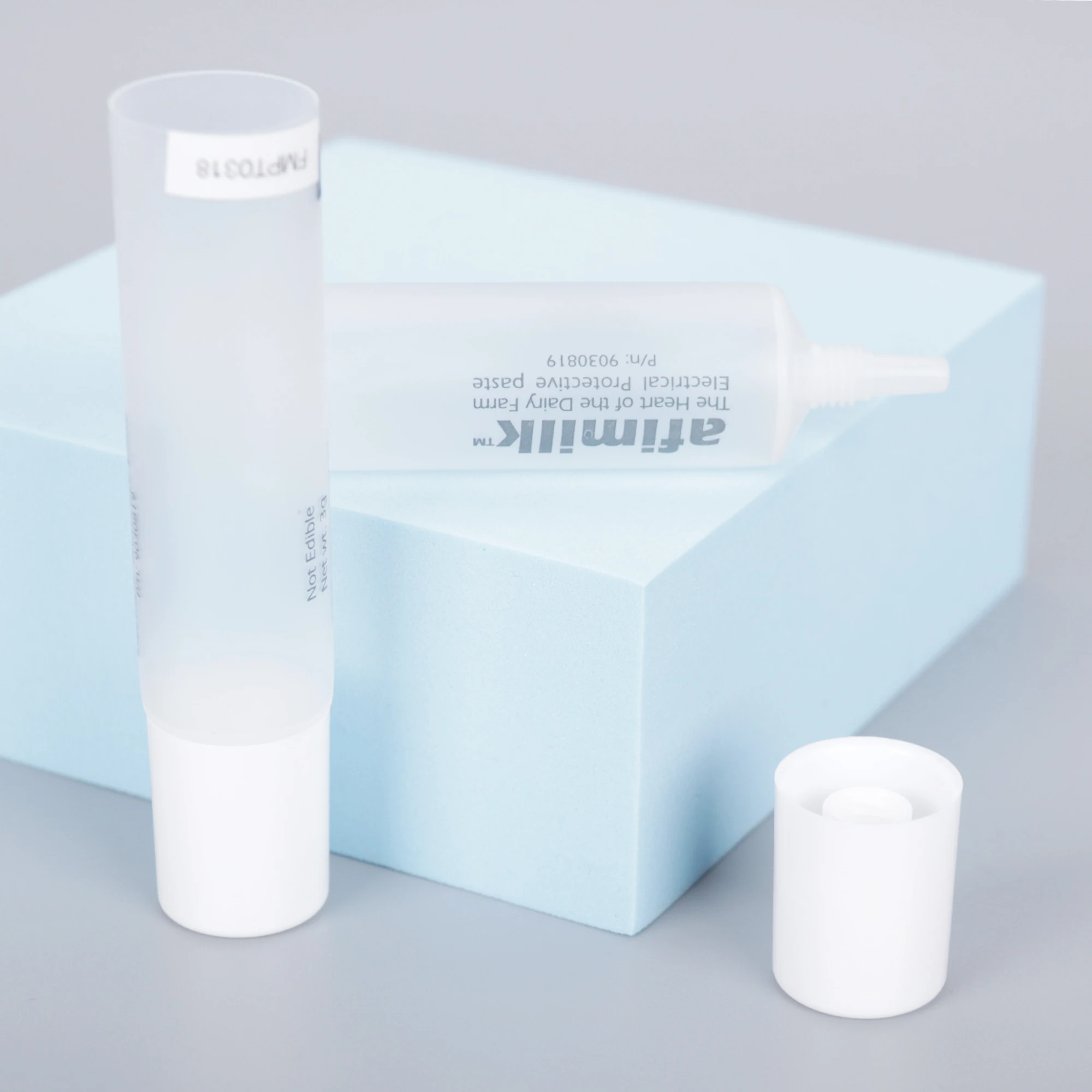 Hot Sale 10ml 15ml 19mm Diameter Cylinder Small Container Transparent Frosted Soft Plastic Makeup Tube Tube With Hot Stamping