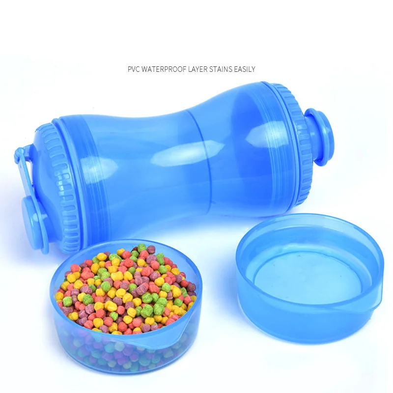 Dog Hanging Bottle With Bowl Water Attachement Drinker Dogs Silicone Drinking Fountain For School Feeding And Pet Feeder Dleaner