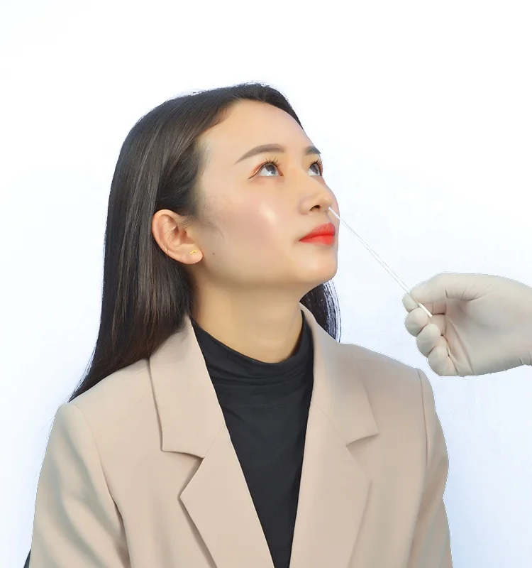 15cm Disposable Medical Sterile Nasal Sampling Collection Nylon Flocking Swab