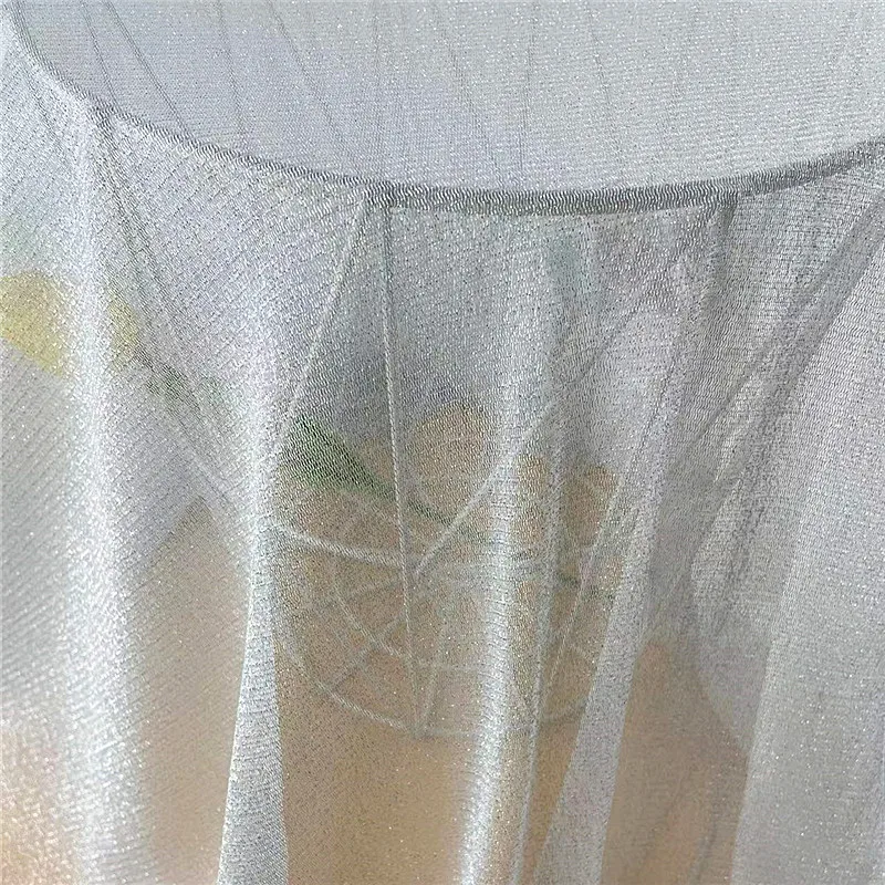 Серебристое металлическое белое Сетчатое платье, ткань для сцены невесты, пикантное платье, тканевая дизайнерская ткань, костюм для вечеринки, танцевальная одежда, ткань для платья