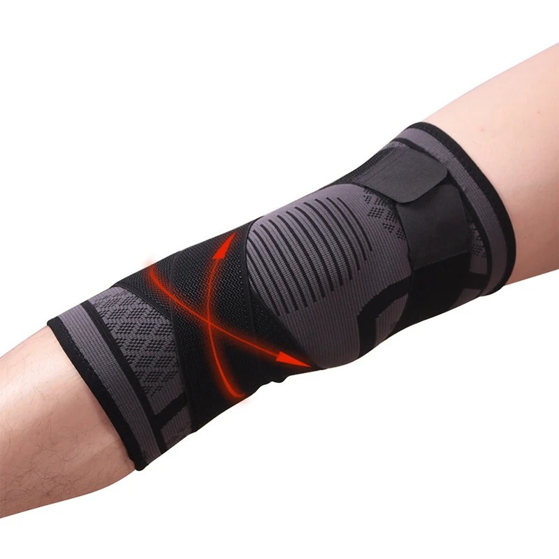
Hot Selling Amazon Men Sports Compression Sleeve Spring Knee Brace 