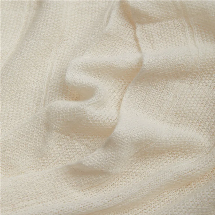 High quality factory shawl ladies shawl winter grid indian cashmere waffle knitted scarf
