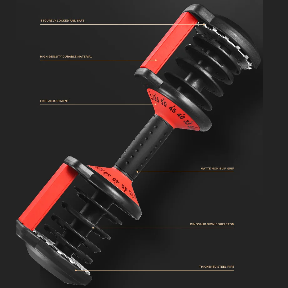 Custom Fitness Gym Workout Smart Adjustable Dumbbells Adjustable Weight Set 24kg Home Dumbbell Manufacturer