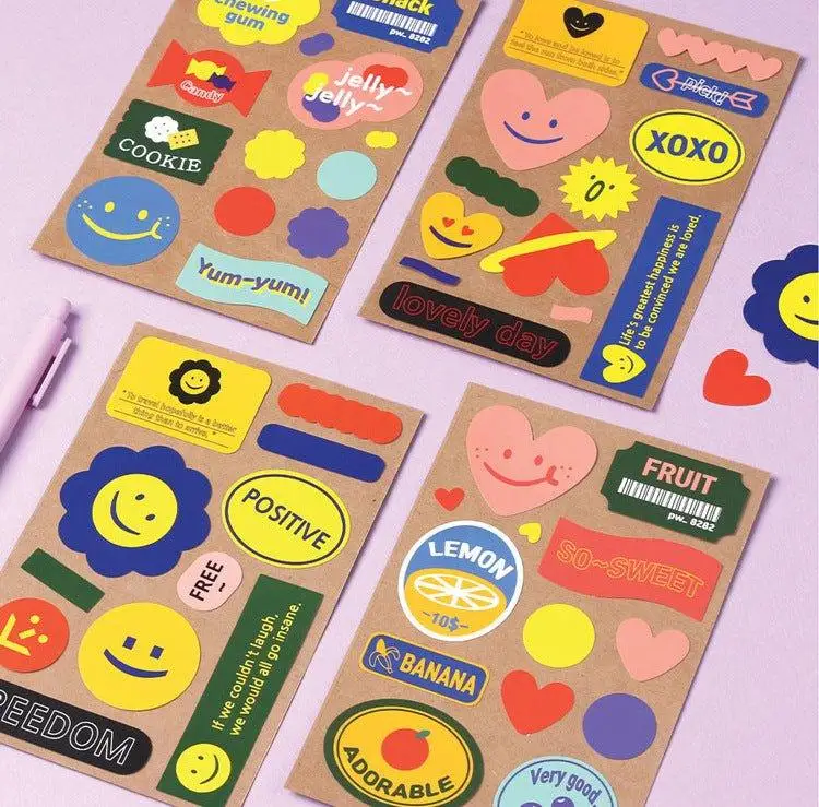 Customized private label shipping vinyl pvc waterproof labels fashionable cute cartoon stickers for boxes bottles