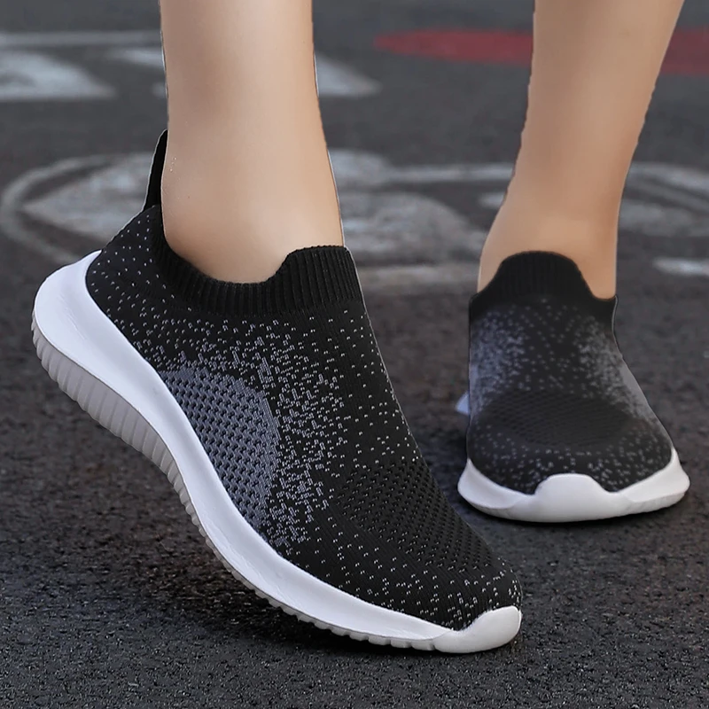 Женская обувь, Новое поступление, лето 2019, без бренда, Женская прогулочная теннисная обувь, легкие атлетические повседневные спортивные кроссовки без шнуровки
