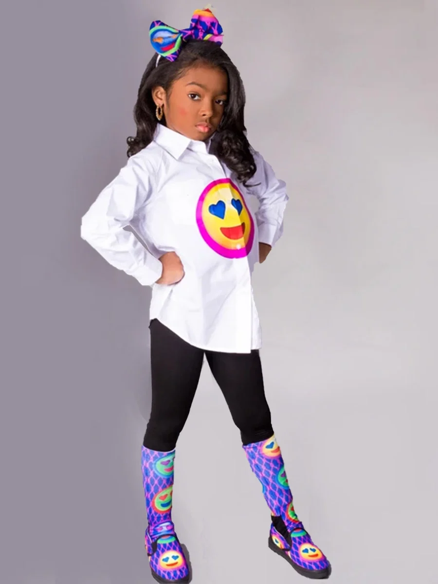 Милые рубашки с длинным рукавом для девочек Детская рубашка из чистого хлопка детские рубашки с длинными рукавами и лацканами