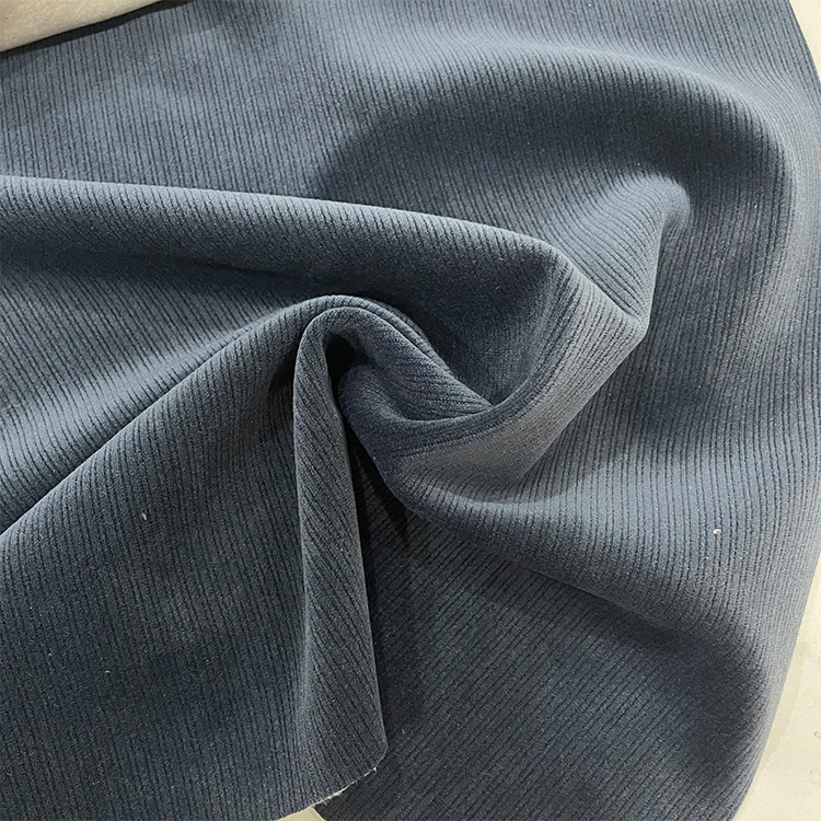 Oushida Polyester Spandex Fabrics Super Soft Burnout Bonding Corduroy Comfortable Stretch Velvet Knit Fabrics