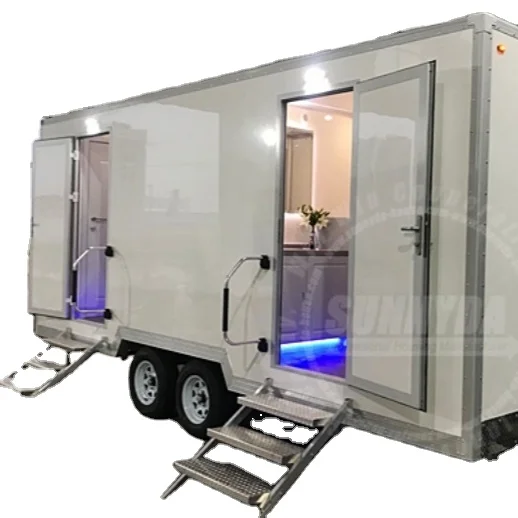 Customized Design Factory Hot Sale Movable Travel Mobile Toilet Trailer