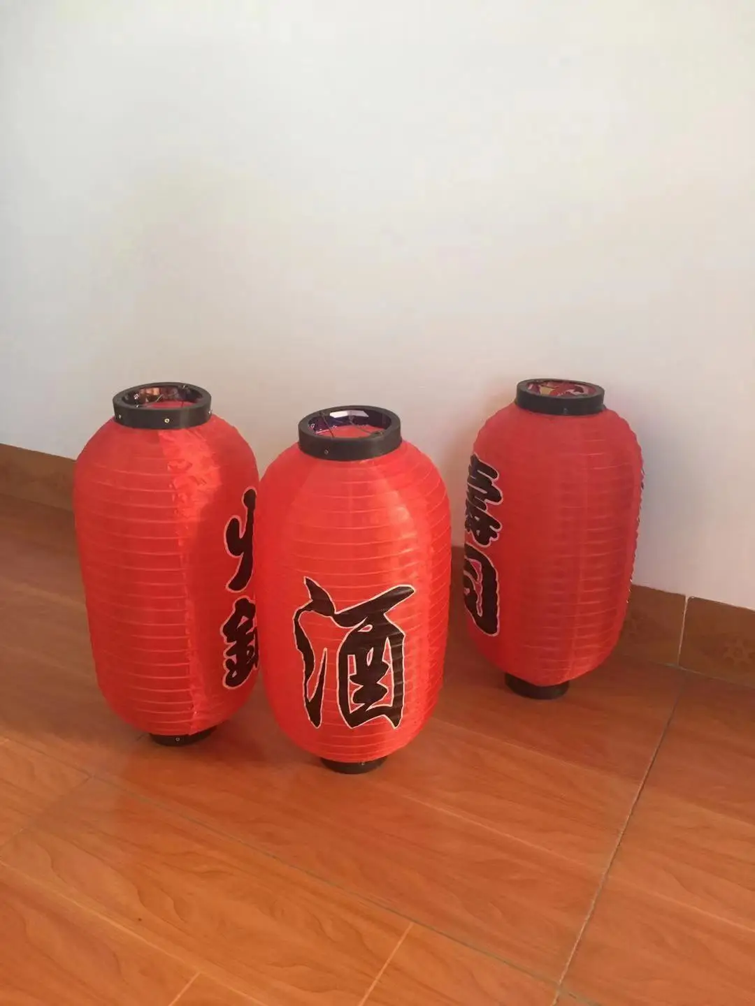 Custom Printing Cylinder Nylon Lantern Hanging Japanese Silk Lantern