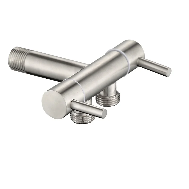 Stainless steel in and out of dual use washing machine double water tap