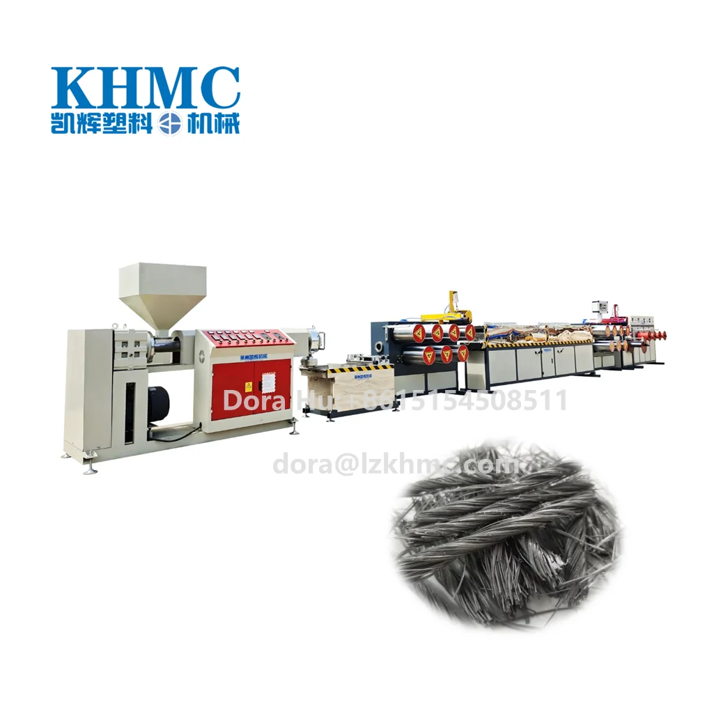 Wholesale PP Monofilament Concrete Fiber Extruder Machine/ Macro Fiber Produce Extrusion Line