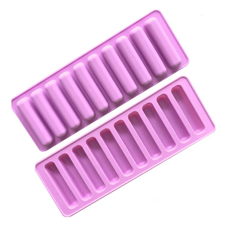 Wholesale 10 cavities Rectangle shape Chocolate Cracker Silicone Mold for Biscuit