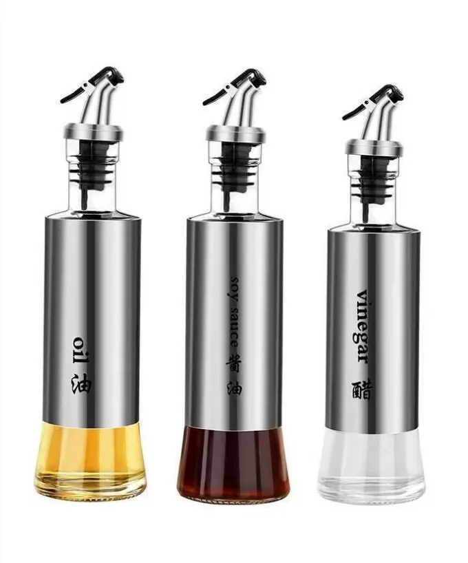 8oz 10oz 16oz Glass Oil Bottle Household Kitchen  Soy Sauce Bottle Condiment Bottle Oil Vinegar Pot