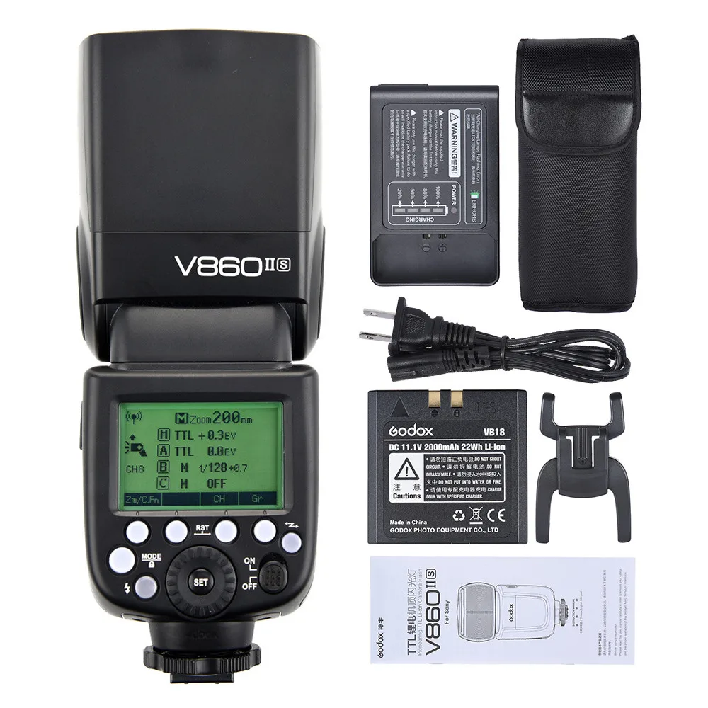  Godox V860II S V860II-C 860II-N V860II-F V860II-O TTL HSS литий-ионная аккумуляторная батарея Вспышка Speedlite для Sony Nikon Canon Olympus