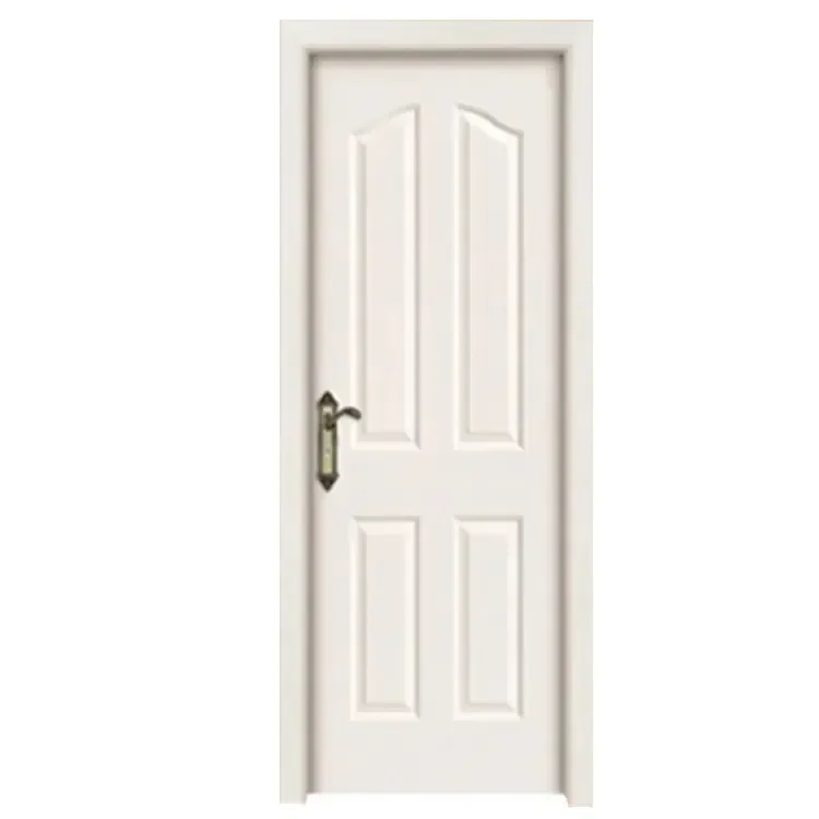 Best Selling House Room Interior MDF Door Flush Series Wood Veneer Wooden Door for Apartment