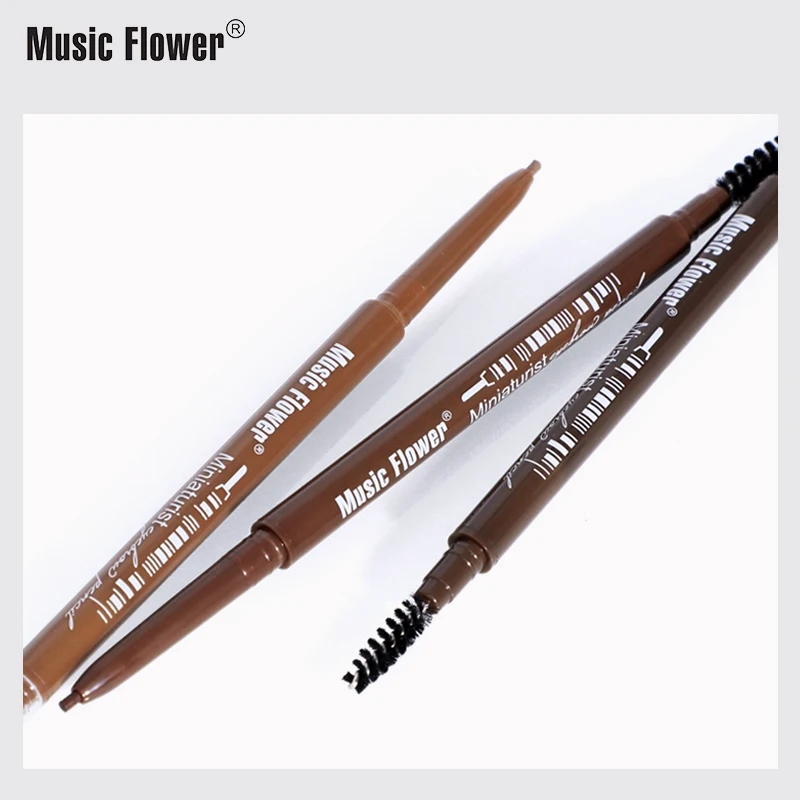 Cosmetic eye makeup Music Flower hot sale new launch waterproof delicate double end 1.5mm slim tip eyebrow pencil manufacturer