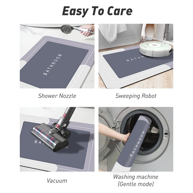 Flower Shape Green Leaf Print Mat Wholesale Eco Friendly Quick Dry Floral Diatomite Bath Mats