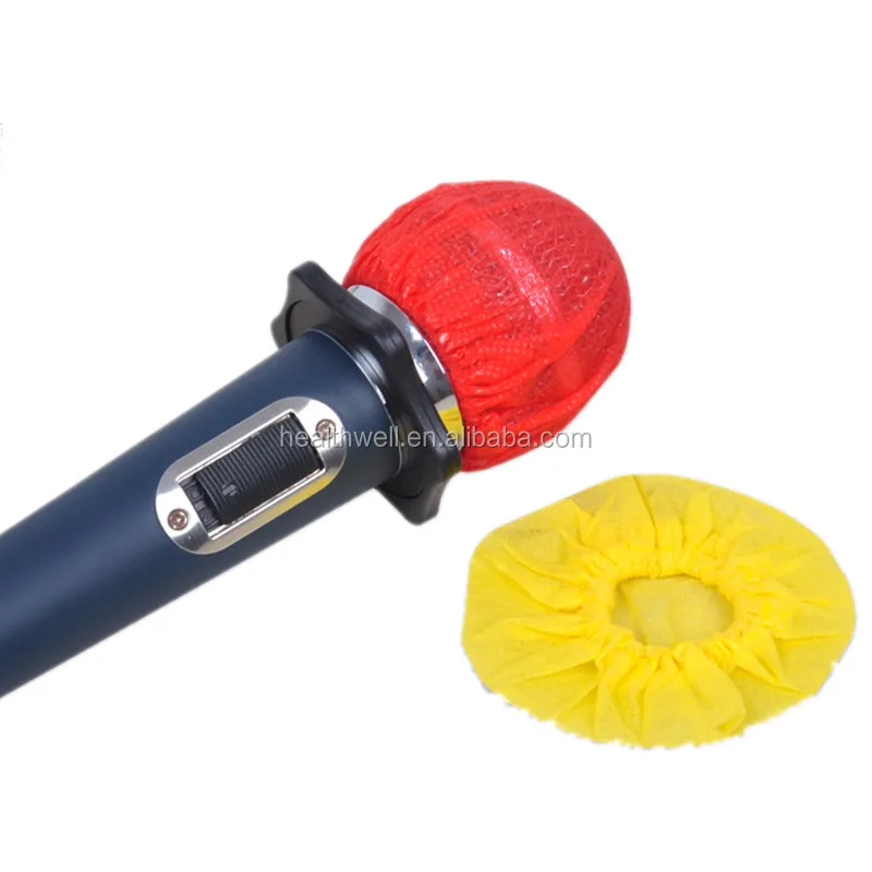 Colorful disposable microphone covers print logo