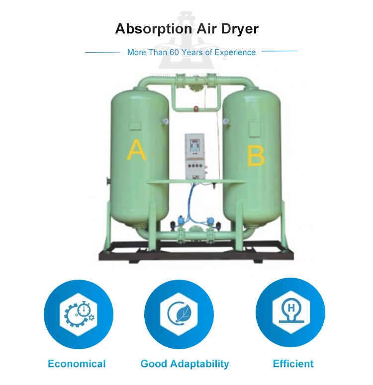 Industrial Heatless Kaishan adsorption type dryer for air compressor