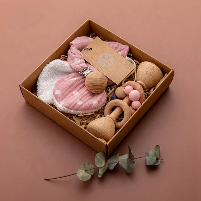 1 комплект Детская Пижама игрушки Прорезыватели для соски-пустышки цепи Бук деревянные погремушки с