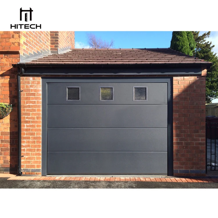 Hitech Automatic Aluminum Alloy Flat Panel Sectional Remote Control Garage Door Price