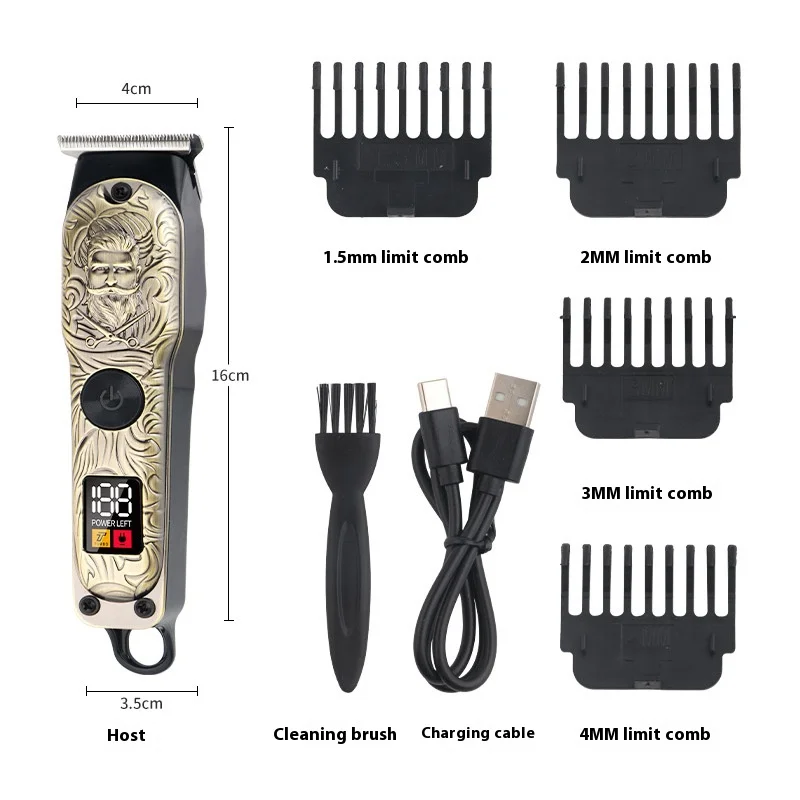 Fnctopgee 209 Professional Cordless Hair trimmer hair cutting machine For Men LCD display hair clipper clipper For Barber