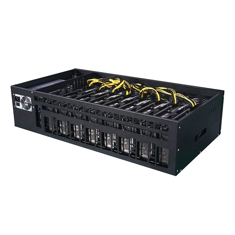 
70mm large slot spacing chassis 8gpu ETH mining rig case aluminum case for mining 