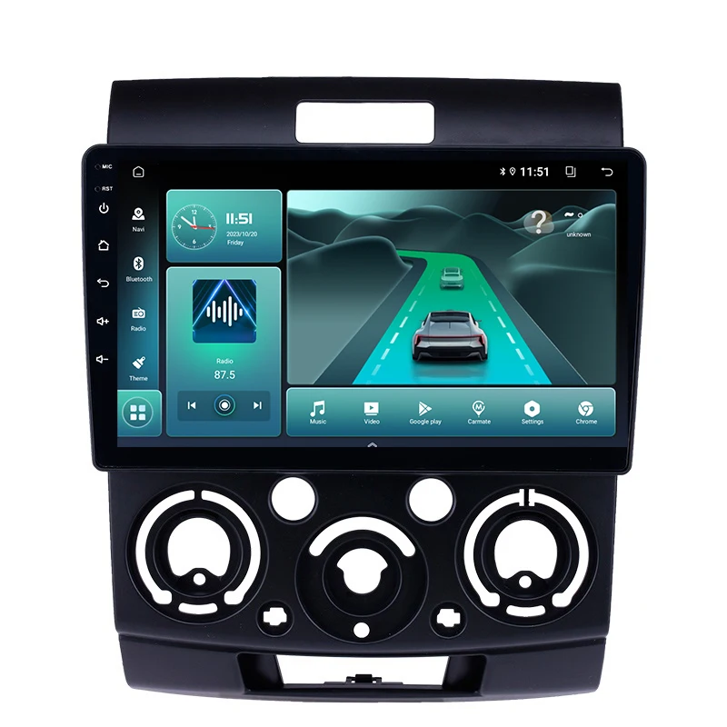 Double Din Android 10 GPS Navigation Car Radio For Ford Everest ranger Mazda BT-50 2006-2010 9 Inch Car Multimedia Player