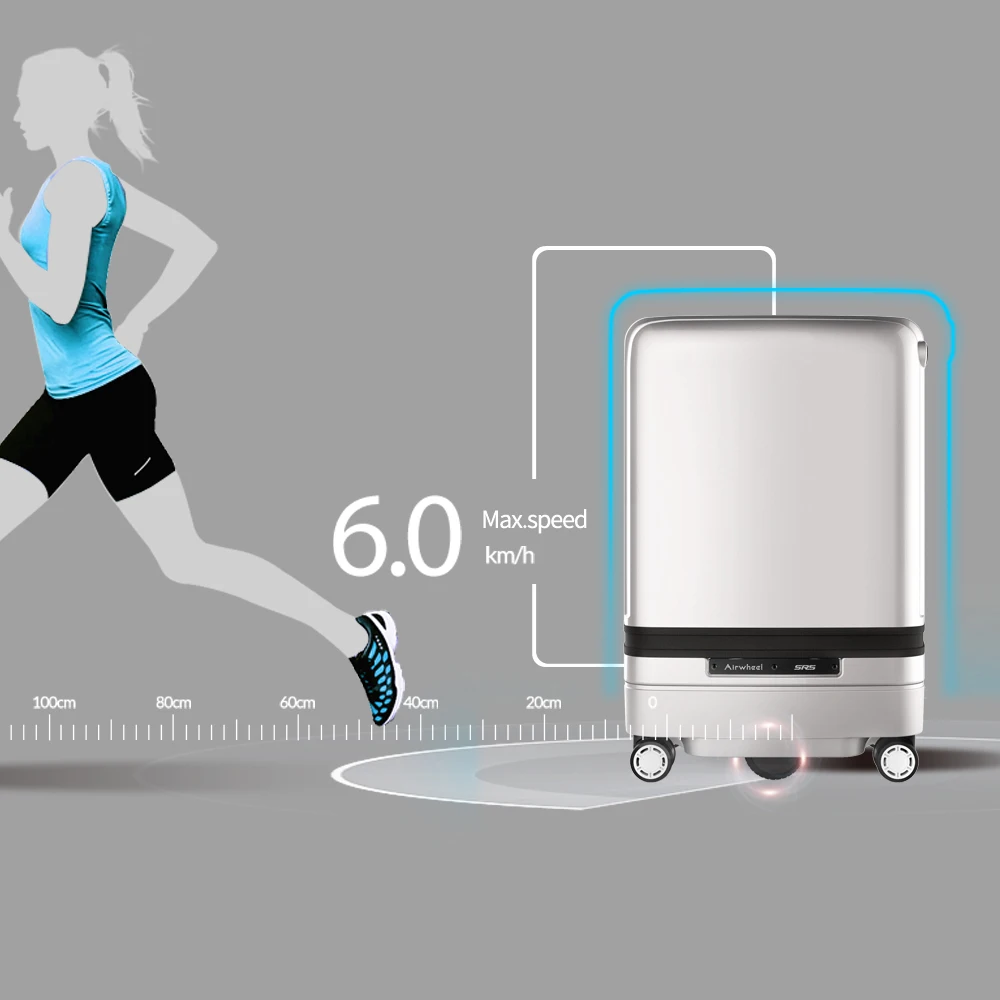 Airwheel SR5 Smart Carry on Luggage Suitcase Organizer Luggage Airport Luggage Trolley That Follow You Travelling Bags